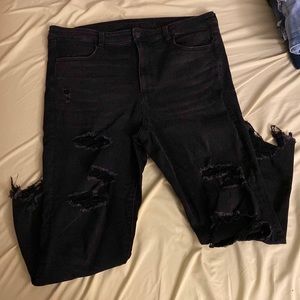 Plus Size American Eagle Super High Rise Jeggings Crop- 18 regular